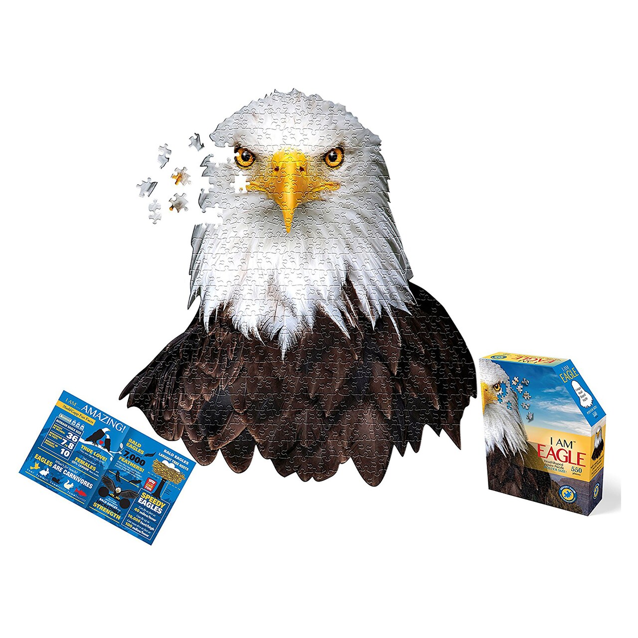 Madd Capp Puzzles - I AM Eagle - 550 Pieces - Animal Shaped Jigsaw Puzzle